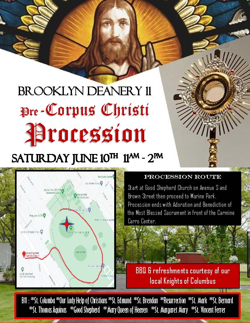 Deanery 11 Corpus Christi Procession with parish names B11