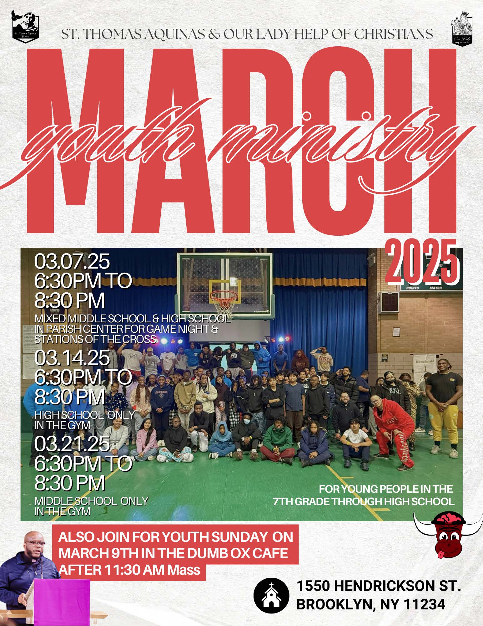 Youth Ministry Calendar March 2025