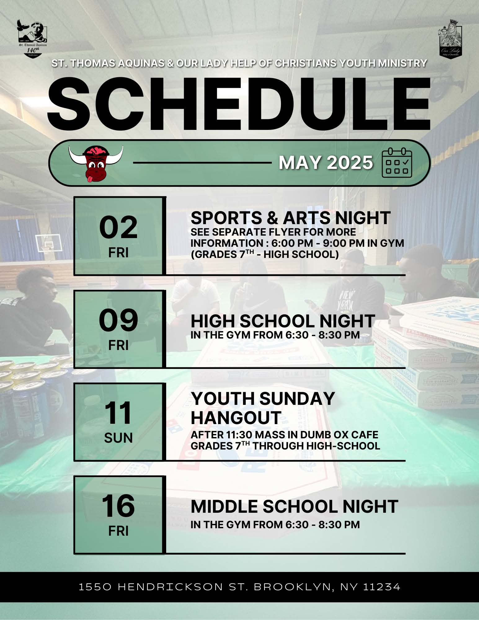 Youth Ministry Events May 2025