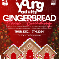 Young Adults Gingerbread House Building - December 19