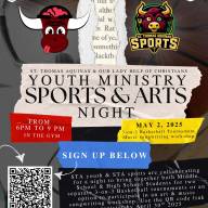 Youth Ministry Sports and Arts Night - May 2