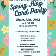 Spring Fling Card Party - March 31st, 2023