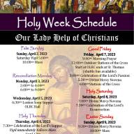 Holy Week Schedule