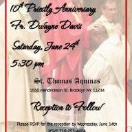 Fr. Dwayne's 10th Priestly Anniversary - June 24th